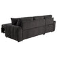 Pastrana Upholstered Sleeper Sectional Sofa LAF Chaise Grey