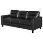 Scotland Faux Leather Upholstered Track Arm Sofa Black