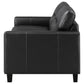 Scotland Faux Leather Upholstered Track Arm Loveseat Black