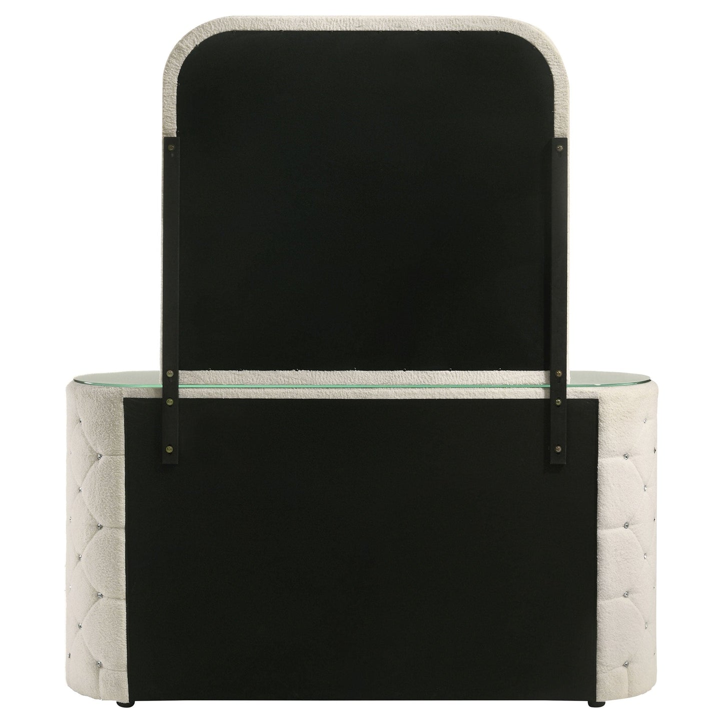 Sonya 6-drawer Upholstered Bedroom Dresser with Mirror Ivory