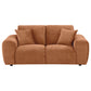 Burnett Chenille Upholstered Wide Arm Loveseat Burnt Orange