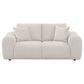 Burnett Chenille Upholstered Wide Arm Loveseat Ivory