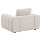 Burnett 3-piece Chenille Upholstered Sofa Set Ivory