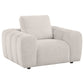 Burnett 3-piece Chenille Upholstered Sofa Set Ivory