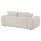 Burnett Chenille Upholstered Wide Arm Loveseat Ivory