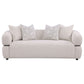 Jeanette 84-inch Fabric Upholstered Round Arm Sofa Beige