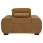 Octavia Fabric Upholstered Track Arm Accent Chair Amber