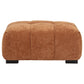 Octavia Fabric Upholstered Rectangular Ottoman Orange