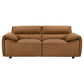 Buxton Top Grain Leather Upholstered Loveseat Orange