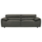 Buxton Top Grain Leather Upholstered Sofa Graphite