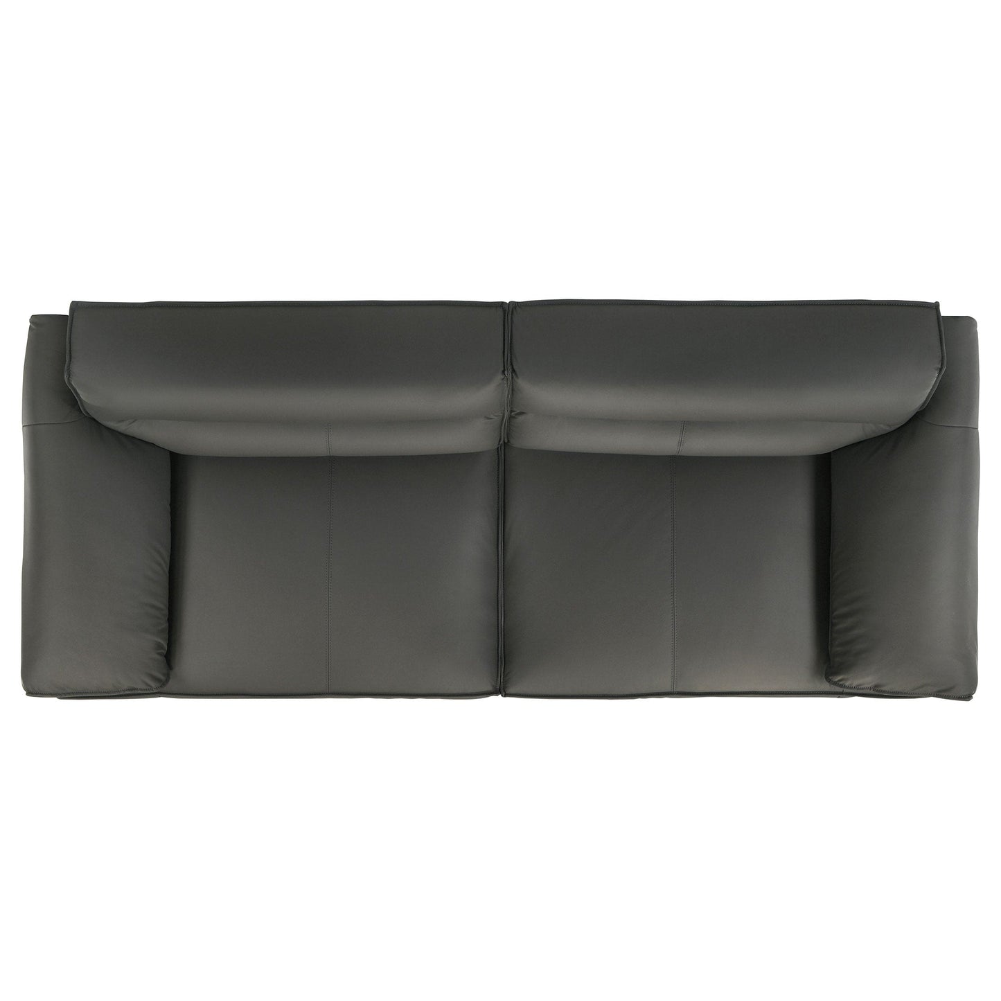 Buxton Top Grain Leather Upholstered Sofa Graphite