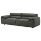 Buxton Top Grain Leather Upholstered Sofa Graphite