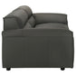 Buxton Top Grain Leather Upholstered Sofa Graphite