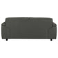 Buxton Top Grain Leather Upholstered Loveseat Graphite