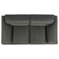 Buxton Top Grain Leather Upholstered Loveseat Graphite