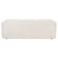 Dorset Fabric Upholstered Round Track Arm Sofa White