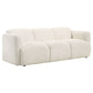 Dorset 2-piece Upholstered Round Track Arm Sofa Set White