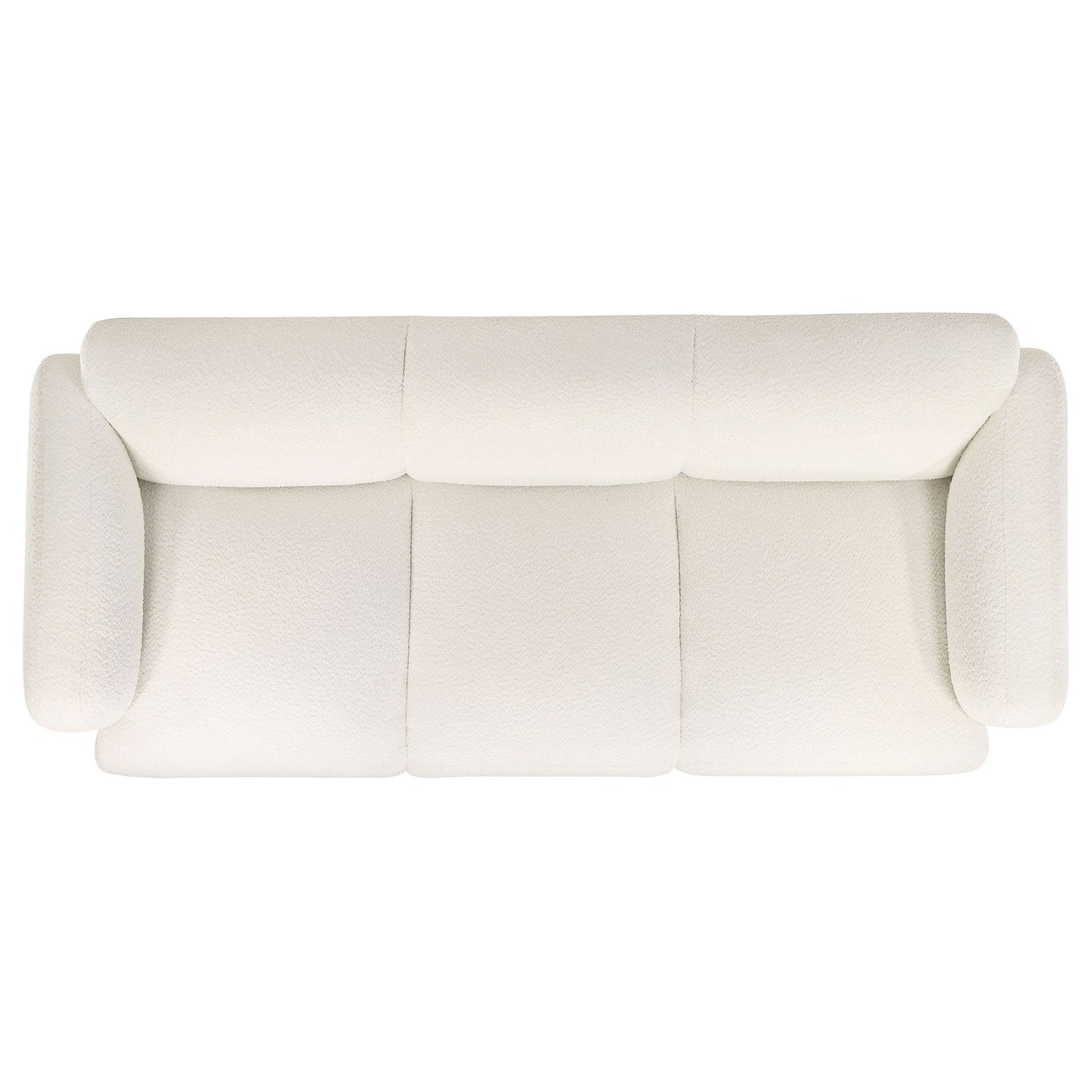 Dorset 2-piece Upholstered Round Track Arm Sofa Set White
