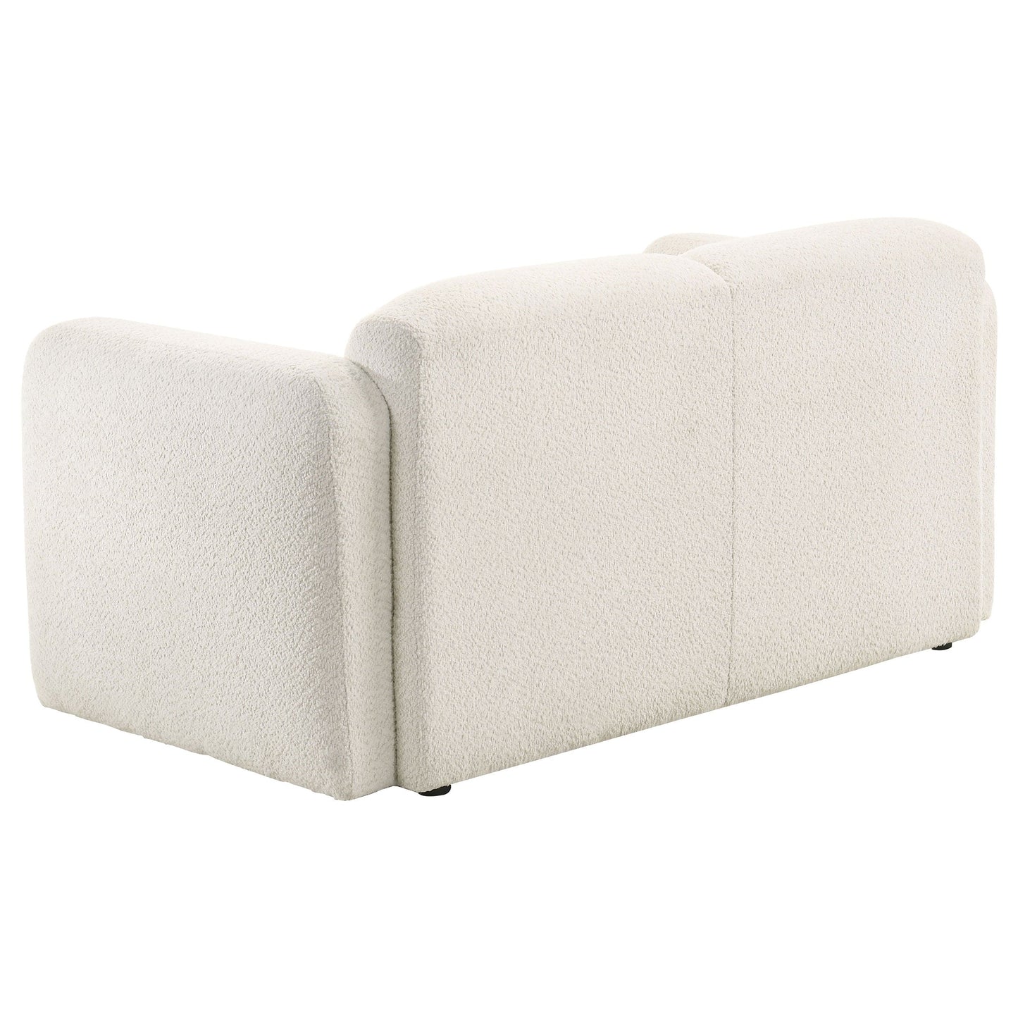 Dorset 2-piece Upholstered Round Track Arm Sofa Set White