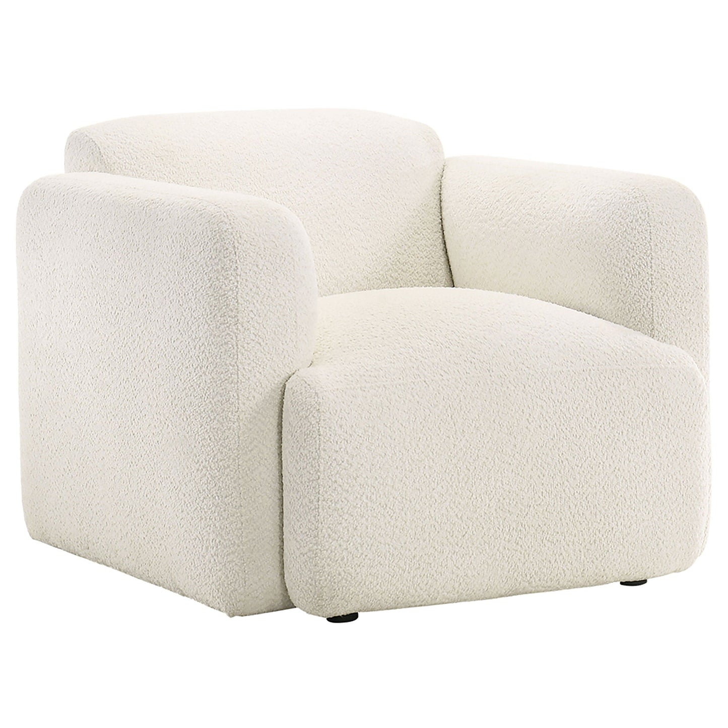 Dorset 3-piece Upholstered Round Track Arm Sofa Set White