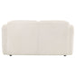 Dorset Fabric Upholstered Round Track Arm Loveseat White