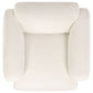 Dorset Fabric Upholstered Round Track Arm Accent Chair White
