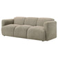 Dorset Fabric Upholstered Round Track Arm Sofa Brown