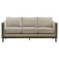 Islington Fabric Upholstered Panel Arm Sofa Taupe