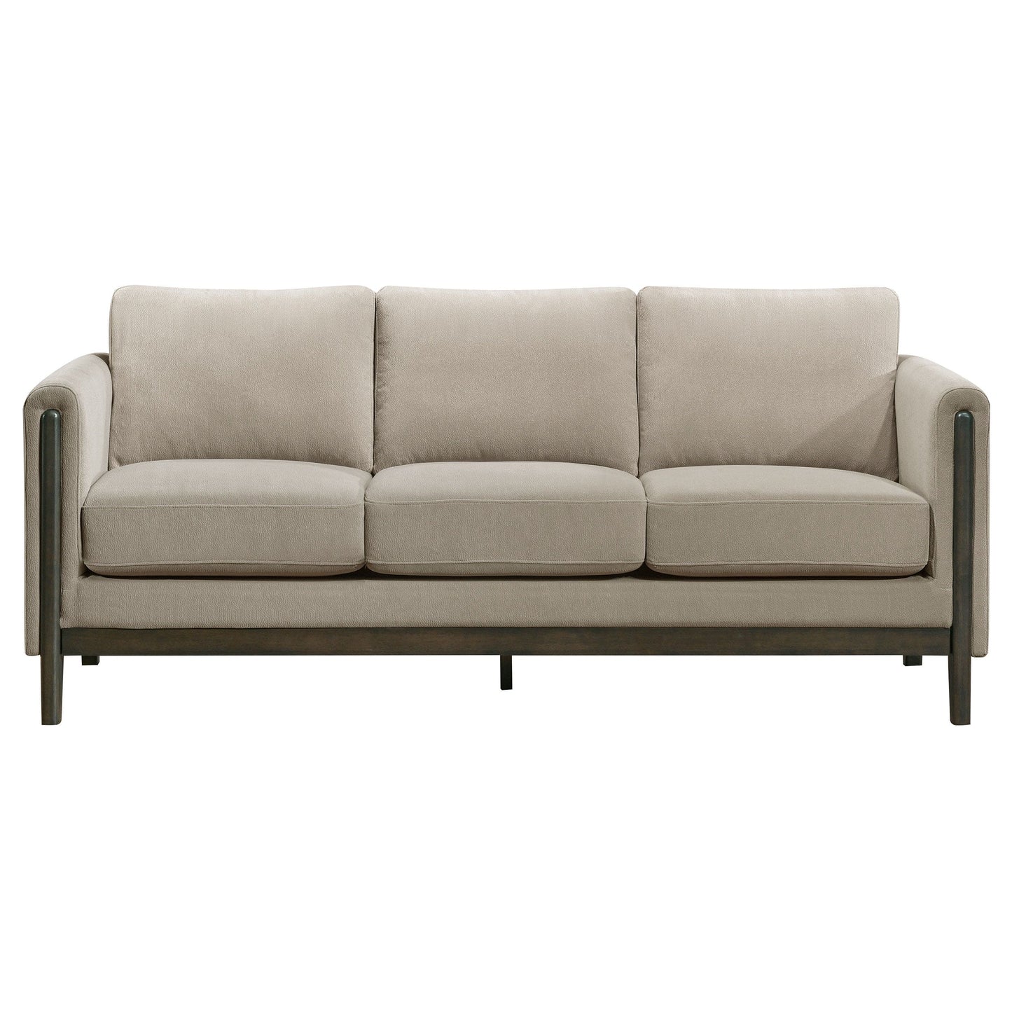 Islington 2-piece Upholstered Panel Arm Sofa Set Taupe