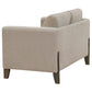 Islington 2-piece Upholstered Panel Arm Sofa Set Taupe