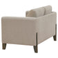 Islington 3-piece Upholstered Panel Arm Sofa Set Taupe