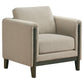 Islington 3-piece Upholstered Panel Arm Sofa Set Taupe