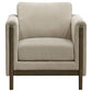 Islington 3-piece Upholstered Panel Arm Sofa Set Taupe