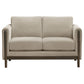 Islington Fabric Upholstered Panel Arm Loveseat Taupe