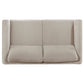 Islington Fabric Upholstered Panel Arm Loveseat Taupe