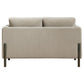 Islington Fabric Upholstered Panel Arm Loveseat Taupe