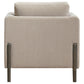 Islington Fabric Upholstered Panel Arm Accent Chair Taupe