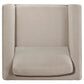 Islington Fabric Upholstered Panel Arm Accent Chair Taupe