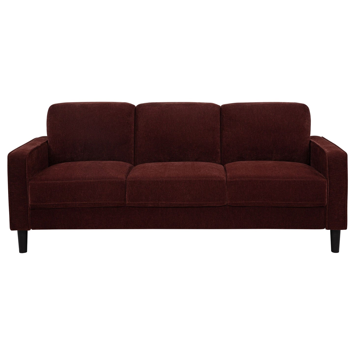 Ruth 77-inch Fabric Upholstered Track Arm Sofa Rust Red