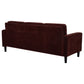 Ruth 77-inch Fabric Upholstered Track Arm Sofa Rust Red