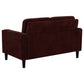 Ruth Fabric Upholstered Track Arm Loveseat Rust Red