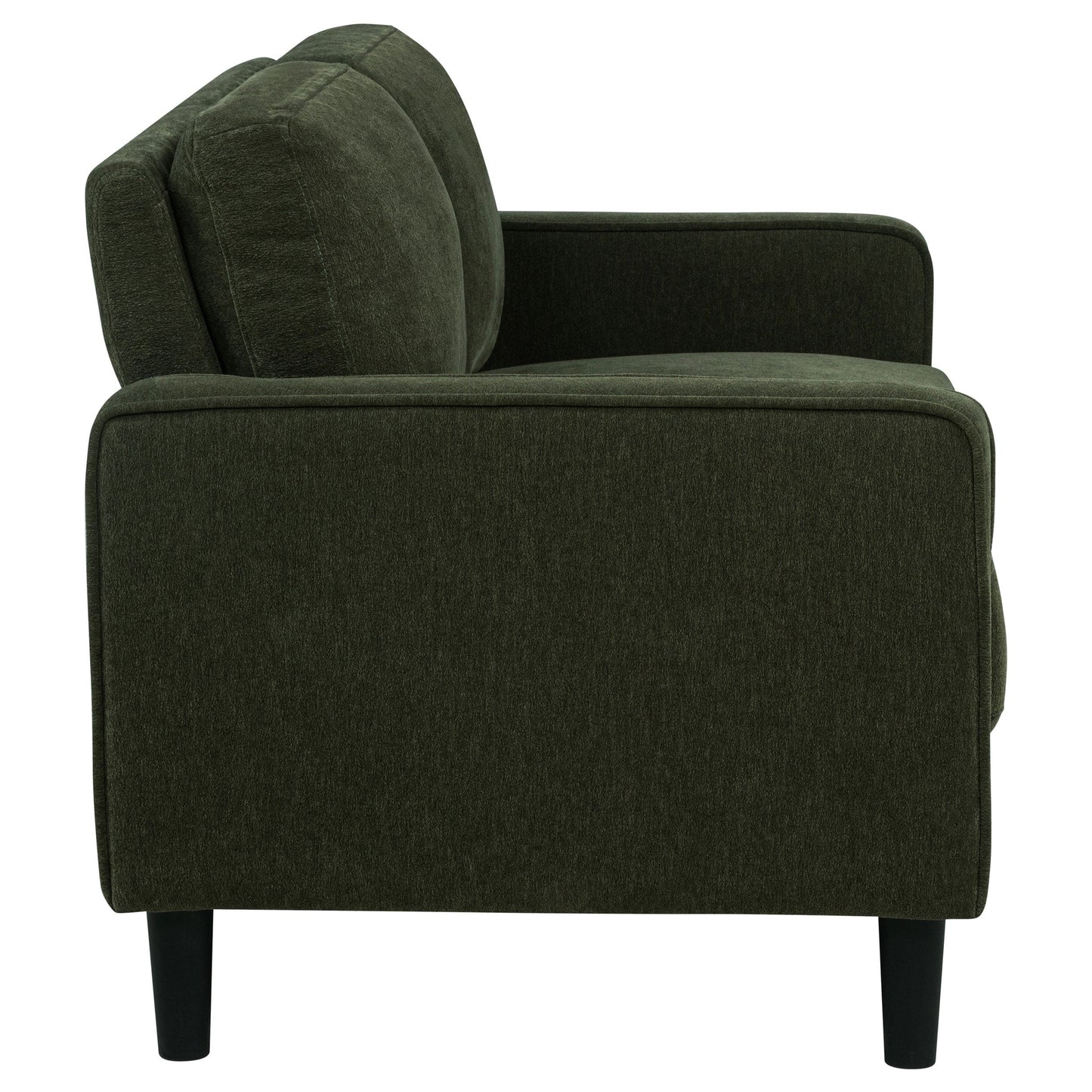Ruth Fabric Upholstered Track Arm Loveseat Matcha Green