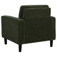Ruth Fabric Upholstered Track Arm Accent Chair Matcha Green