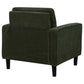 Ruth Fabric Upholstered Track Arm Accent Chair Matcha Green
