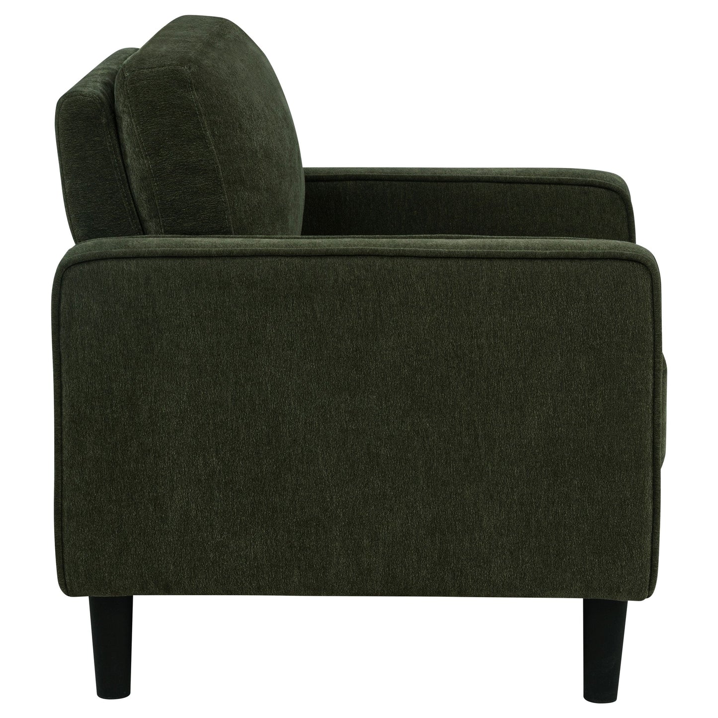 Ruth Fabric Upholstered Track Arm Accent Chair Matcha Green