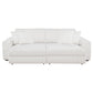 Jacana Corduroy Upholstered Dual Power Chaise Sofa Ivory