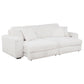 Jacana Corduroy Upholstered Dual Power Chaise Sofa Ivory
