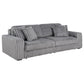Jacana Corduroy Upholstered Dual Power Chaise Sofa Grey