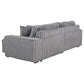 Jacana Corduroy Upholstered Dual Power Chaise Sofa Grey