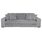 Jacana Corduroy Upholstered Dual Power Chaise Sofa Grey